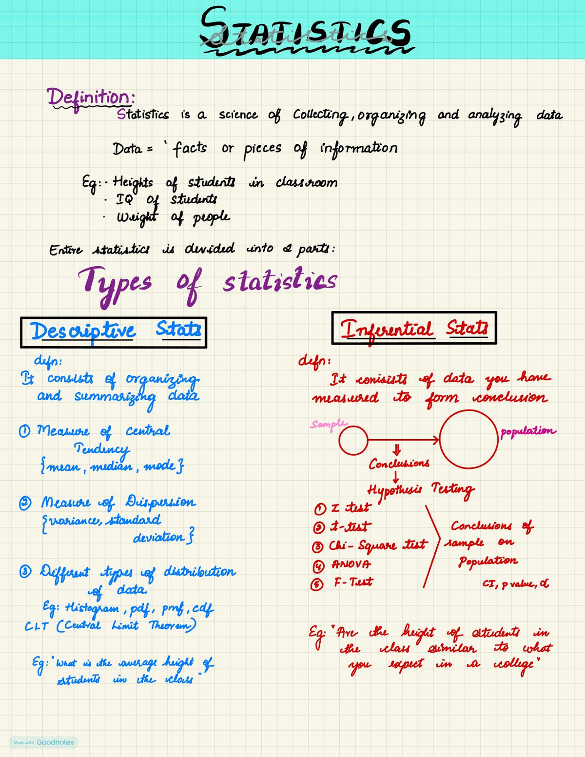 Hand Written Statistics Tutorial Pdf Statistical Models Mastery – Kapier