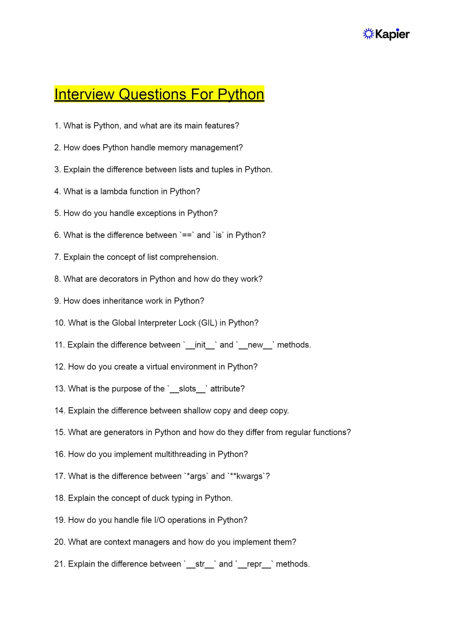 Python Mastery 2.0