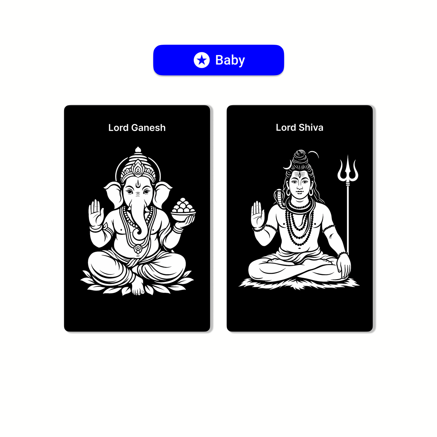 Hindu Gods - High Contrast - Babies